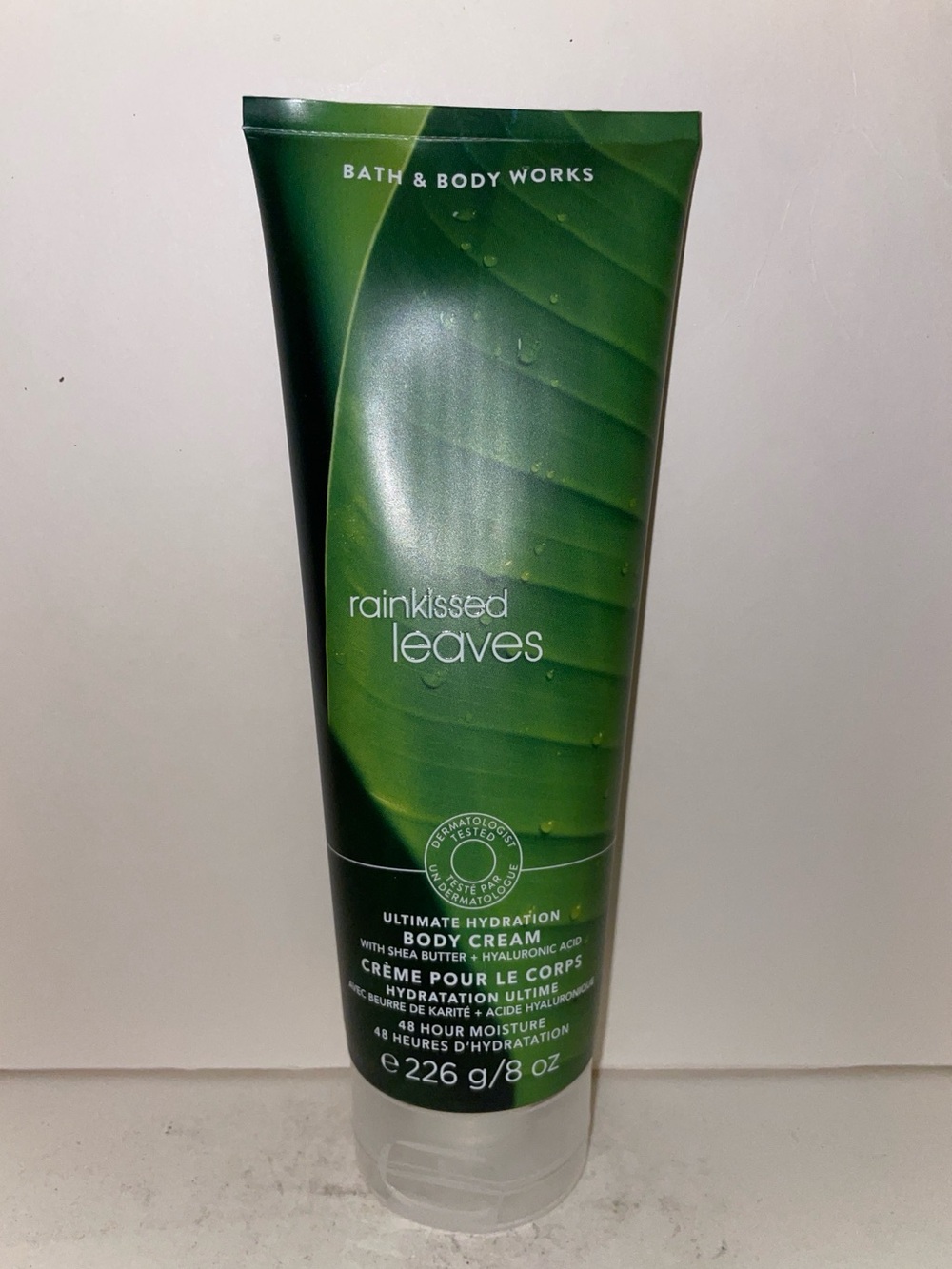 Bath & Body Works Rainkissed Rain Kissed Leaves Body Cream 8oz Discontinued New